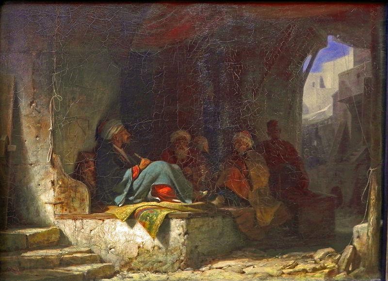 Carl Spitzweg Turken in einem Kaffeehaus